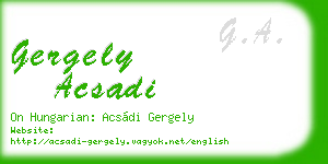 gergely acsadi business card
