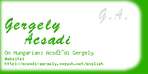 gergely acsadi business card